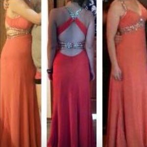 Coral prom dress